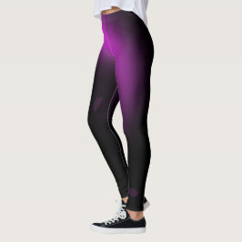 Paarse Zonne-uitbarsting Draailichten Leggings