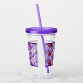 Paarse zonnebank acryl drinkbeker (Links)