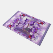 Paarse zonnebank deurmat (Schuin)