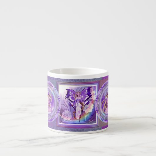 Paarse zonnebank espresso kop (Voorkant)