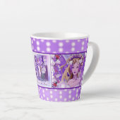 Paarse zonnebank latte mok (Rechterhoek)