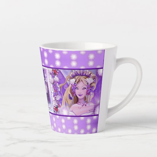 Paarse zonnebank latte mok (Rechts)