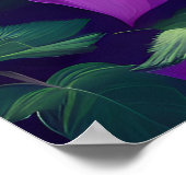 Paarse zonnebloem poster (Hoek)