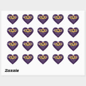 Paarse Zonnebloem Rustieke Country Wedding Dank u Hart Sticker (Vel)