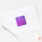 Paarse zonnebloem, van Majestic Vierkante Sticker (Envelop)