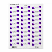 Paarse zonnebloemen — Adres label (Full Sheet)
