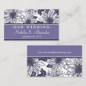 Paarse Zonnebloemen Wedding Website Kaart (Voorkant / Achterkant)
