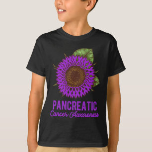 Paarse Zonnebloemenlint ondersteunt Pancreaskanker T-shirt