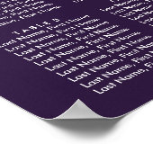 Paarse zonnebloempitten voor de bruiloft Grafiek 8 Poster (Hoek)