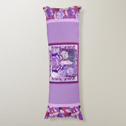 paarse zonnefee lichaamskussen (Voorkant Verticaal)