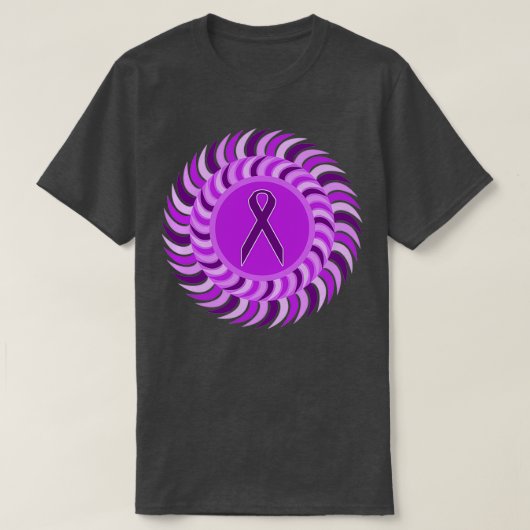 Paarse zonnepatronen t-shirt (Design voorkant)