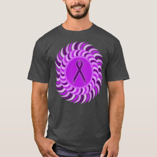 Paarse zonnepatronen t-shirt