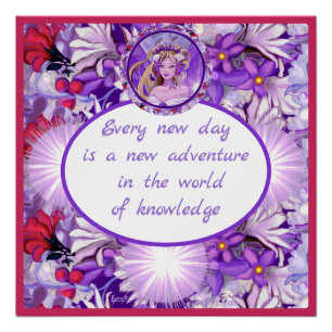 Paarse zonnescherm perfect poster