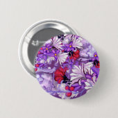 Paarse zonnescherm ronde button 5,7 cm (Voorkant /achterkant)