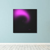 Paarse zonnestralen canvas afdruk (Insitu (Houten vloer))