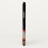 Paarse zonnevlakte Tropische palmboom Silhouette Case-Mate iPhone Case (Achterkant / rechts)