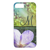 Paarse zonnezon (monogram) Case-Mate iPhone case (Achterkant)