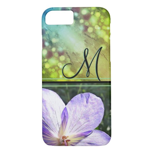 Paarse zonnezon (monogram) Case-Mate iPhone case (Achterkant)