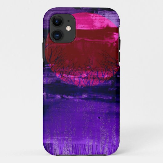 Paarse zonsondergang | Abstract schilderen 2 Case-Mate iPhone Case (Achterkant)