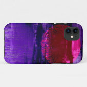 Paarse zonsondergang | Abstract schilderen 2 Case-Mate iPhone Case (Achterkant (horizontaal))