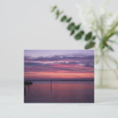 Paarse Zonsondergang Briefkaart (Staand voorkant)