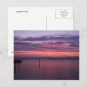 Paarse Zonsondergang Briefkaart (Voorkant / Achterkant)