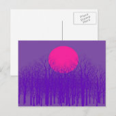 Paarse zonsondergang briefkaarten (Voorkant / Achterkant)