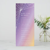 Paarse Zonsondergang Diamanten Spinnenweb Plat 4 G Menu (Staand voorkant)