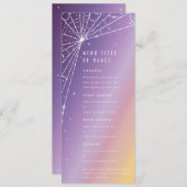 Paarse Zonsondergang Diamanten Spinnenweb Plat 4 G Menu (Voorkant / Achterkant)