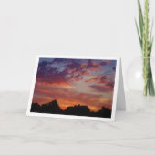 Paarse Zonsondergang Landschap Kaart (Voorkant)