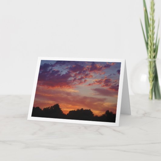 Paarse Zonsondergang Landschap Kaart (Voorkant)