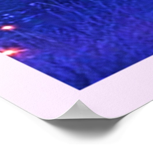 Paarse zonsondergang landschapskunst poster (Hoek)