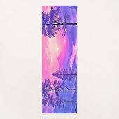 Paarse zonsondergang landschapskunst yogamat (Voorkant)