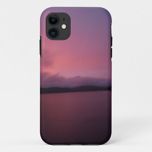 Paarse zonsondergang op het Arrowimeer Case-Mate iPhone Case (Achterkant)