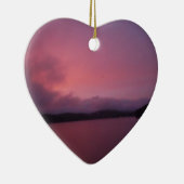 Paarse zonsondergang op het Arrowimeer Keramisch Ornament (Rechts)