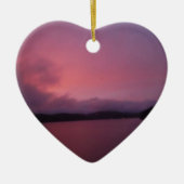Paarse zonsondergang op het Arrowimeer Keramisch Ornament (Voorkant)