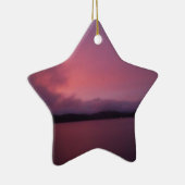 Paarse zonsondergang op het Arrowimeer Keramisch Ornament (Rechts)