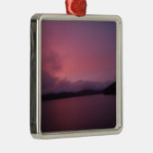 Paarse zonsondergang op het Arrowimeer Metalen Ornament (Rechts)