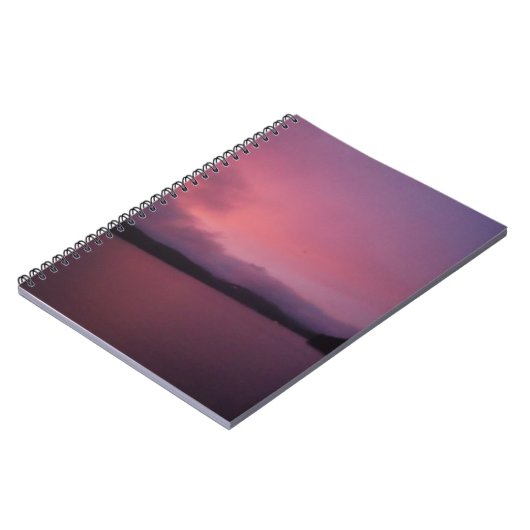 Paarse zonsondergang op het Arrowimeer Notitieboek (Linkerzijde)