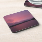 Paarse zonsondergang op het Arrowimeer Onderzetter (Linkerzijde)