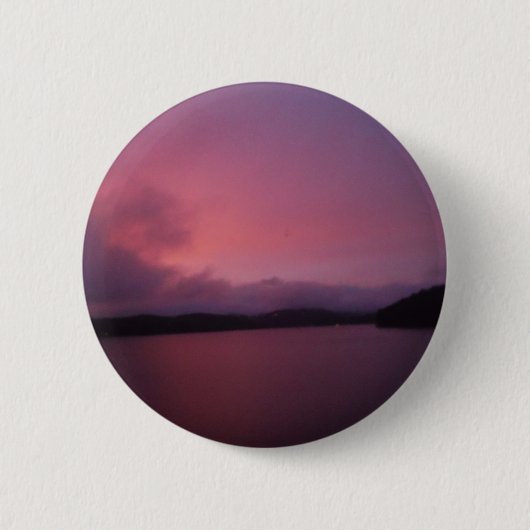 Paarse zonsondergang op het Arrowimeer Ronde Button 5,7 Cm (Voorkant)