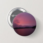 Paarse zonsondergang op het Arrowimeer Ronde Button 5,7 Cm (Voorkant /achterkant)