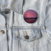 Paarse zonsondergang op het Arrowimeer Ronde Button 5,7 Cm (In situ)