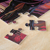 Paarse Zonsondergang Paard Legpuzzel (Zijkant)