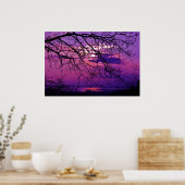 Paarse zonsondergang poster (Keuken)