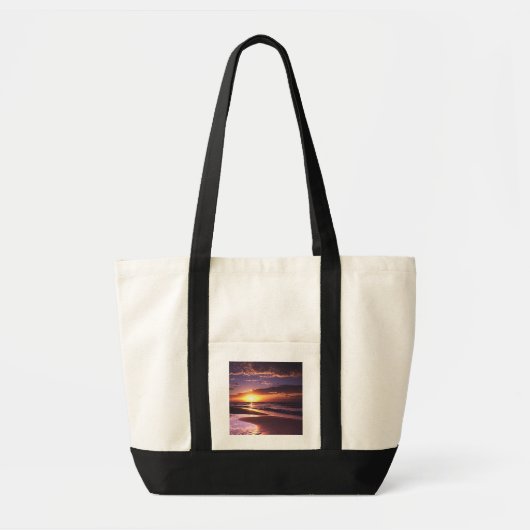 Paarse zonsondergang tote bag (Voorkant)