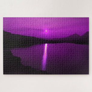 Paarse zonsopgang in GNP puzzel