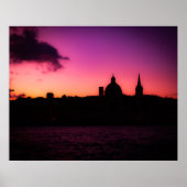 Paarse zonsopkomst in Valletta Poster (Voorkant)