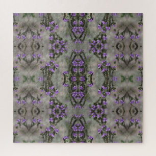 Paarse Zout Heliotrope Wilde Bloem Patroon Legpuzzel