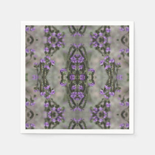 Paarse Zout Heliotrope Wilde Bloem Patroon Servet